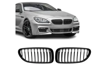 Priekinės Grotelės, komplektas skirtas BMW F06 / F12 / F13 (11-18), juodos blizgios