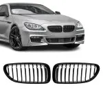 Priekinės Grotelės, komplektas skirtas BMW F06 / F12 / F13 (11-18), juodos blizgios