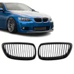 Priekinės Grotelės, komplektas skirtas BMW E92 / E93 (06-10), juodos blizgios