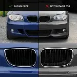Priekinės Grotelės, komplektas skirtas BMW E81 / E87, juodos blizgios