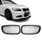 Front kidney Grille set for BMW E90 / E91 LCI (08-11), glossy black