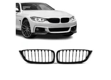 Priekinės Grotelės, komplektas skirtas BMW F32 / F33 / F36 / F80 / F82, juodos blizgios