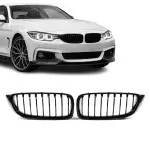 Priekinės Grotelės, komplektas skirtas BMW F32 / F33 / F36 / F80 / F82, juodos blizgios