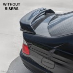 HM-style Trunk Spoiler + Risers set for BMW E46 sedan / coupe, glossy black