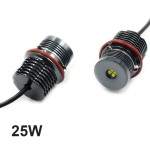 Angel Eyes LED Markeriai - 25W, komplektas skirtas BMW E39 / E53 / E60 / E63 / E65 / E87, balti