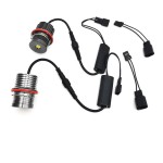 Angel Eyes LED Markeriai - 25W, komplektas skirtas BMW E39 / E53 / E60 / E63 / E65 / E87, balti