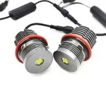Angel Eyes LED Markeriai - 25W, komplektas skirtas BMW E39 / E53 / E60 / E63 / E65 / E87, balti