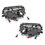 Priekiniai Žibintai su LED Angel Eyes, komplektas skirtas BMW E46 facelift (01-05) sedan / touring