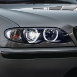 Priekiniai Žibintai su LED Angel Eyes, komplektas skirtas BMW E46 facelift (01-05) sedan / touring