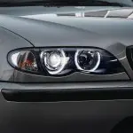 Priekiniai Žibintai su LED Angel Eyes, komplektas skirtas BMW E46 facelift (01-05) sedan / touring