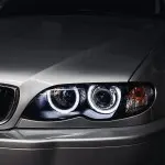 Priekiniai Žibintai su LED Angel Eyes, komplektas skirtas BMW E46 facelift (01-05) sedan / touring