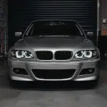 Priekiniai Žibintai su LED Angel Eyes, komplektas skirtas BMW E46 facelift (01-05) sedan / touring