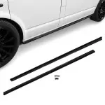 MX Poslenksčiai / Slenksčių Apdailos, komplektas skirtas VW T5 / T5.1 / T6 / T6.1 su trumpa baze, juodi blizgūs