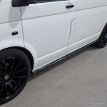 MX-Style Side Skirt Extensions set for VW T5 / T5.1 / T6 / T6.1 short weel base, glossy black