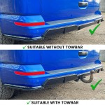 MX-style Rear Bumper Diffuser + Splitters set for VW T6 / T6.1 tailgate, glossy black