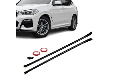 MX Poslenksčiai - apdailos po slenksčiais, komplektas skirtas BMW X3 G01 (18-25), juodi blizgūs