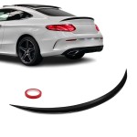 C63 išvaizdos Spoileris ant Bagažinės dangčio, skirtas Mercedes C205 coupe (15-23), juodas blizgus