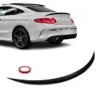 C63 išvaizdos Spoileris ant Bagažinės dangčio, skirtas Mercedes C205 coupe (15-23), juodas blizgus