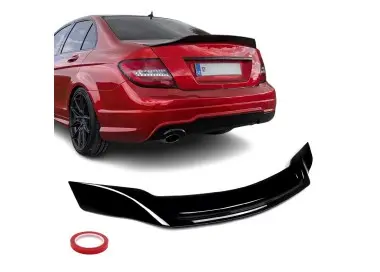 R-style Spoileris ant Bagažinės dangčio, skirtas Mercedes W204 sedan (07-14), juodas blizgus