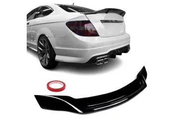 R-style Spoileris ant Bagažinės dangčio, skirtas Mercedes C204 coupe (11-15), juodas blizgus