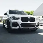 Aero style Front bumper Lip Spoiler for BMW X3 G01 / X4 G02 PRE-LCI (18-21), glossy black