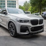 Aero style Front bumper Lip Spoiler for BMW X3 G01 / X4 G02 PRE-LCI (18-21), glossy black