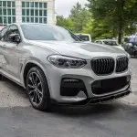 Aero style Front bumper Lip Spoiler for BMW X3 G01 / X4 G02 PRE-LCI (18-21), glossy black