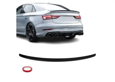 Spoileris ant Bagažinės dangčio skirtas Audi A3 8V / S3 8V sedan, juodas blizgus