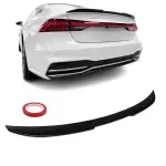 Spoileris ant Bagažinės dangčio skirtas Audi A7 C8 / S7 C8 (19-25), juodas blizgus