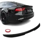 Spoileris ant Bagažinės dangčio skirtas Audi A7 C7 / S7 C7 (10-18), juodas blizgus