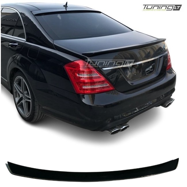 Trunk spoiler for Mercedes-Benz W221 (05-13), glossy black