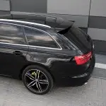 RS išvaizdos Spoileris ant Bagažinės dangčio skirtas Audi A6 C7 Avant (11-18), juodas blizgus