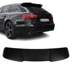 RS išvaizdos Spoileris ant Bagažinės dangčio skirtas Audi A6 C7 Avant (11-18), juodas blizgus