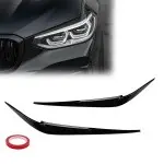 Priekinių Žibintų Apdaila, komplektas skirtas BMW X3 G01 / X4 G02 PRE-LCI (18-21), juoda blizgi