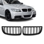 Performance Priekinės Grotelės (be kapoto apdailų), komplektas skirtas BMW E90 / E91 (05-08), dvigubos blizgios