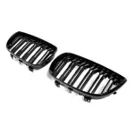 Performance priekinės Grotelės skirtos BMW E81 / E87, dvigubos, juodos blizgios