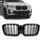 Performance priekinės Grotelės skirtos BMW G01 X3 LCI / G02 X4 LCI (21-24), dvigubos, juodos blizgios