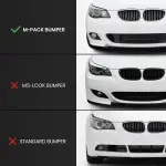 Priešrūkinių Apdailos / Dangteliai, komplektas skirtas BMW E60 / E61 su M-Tech / M-Pack bamperiu