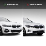 Performance Priekinio Bamperio Lipas skirtas BMW G20 / G21 (18-22) su M-Pack, juodas blizgus