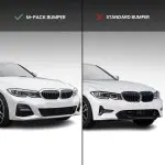 Performance Priekinio Bamperio Lipas skirtas BMW G20 / G21 (18-22) su M-Pack, juodas blizgus