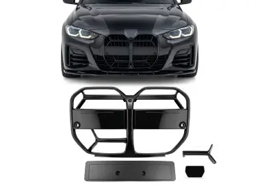 CSL-style Priekinės Grotelės skirtos BMW G26 Gran Coupe (21-), juodos blizgios