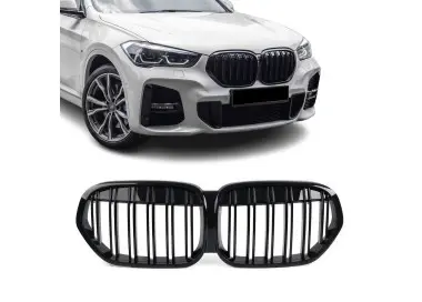 Performance Priekinės Grotelės skirtos BMW X1 F48 LCI (19-22), juodos blizgios