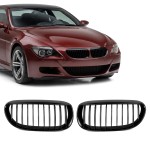 Priekinės Grotelės, komplektas skirtas BMW E63 / E64, juodos blizgios