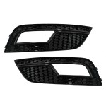 RS-style Fog Light Grille / Covers set for Audi A4 B8.5 (12-15), glossy black