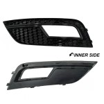 RS-style Fog Light Grille / Covers set for Audi A4 B8.5 (12-15), glossy black