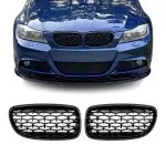 Diamond Priekinės Grotelės, komplektas skirtas BMW E90 / E91 LCI (08-11), juodos blizgios