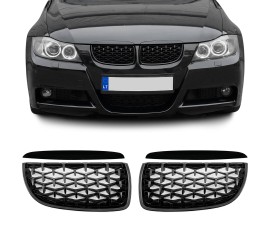 Diamond Front kidney Grille set for BMW E90 / E91...