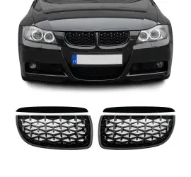 Diamond Front kidney Grille set for BMW E90 / E91...