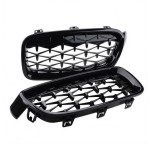 Diamond Front Kidney Grille set for BMW F30 / F31, glossy black