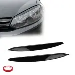 Priekinių Žibintų Apdailos komplektas skirtas VW Golf MK6 (08-13), juodos blizgios